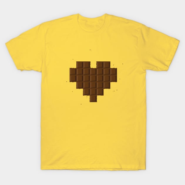 Chocolate Pixels - Health Power Up T-Shirt by SevenHundred